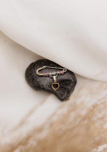 Χρυσή παραμάνα Κ14 για κορίτσι με καρδιά